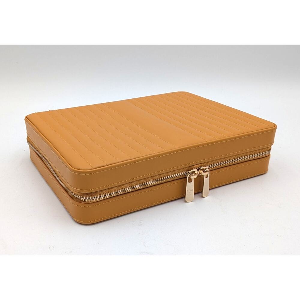 NWOT Wolf Designs 1834 Maria Large Zip Travel Jewelry Case Yellow